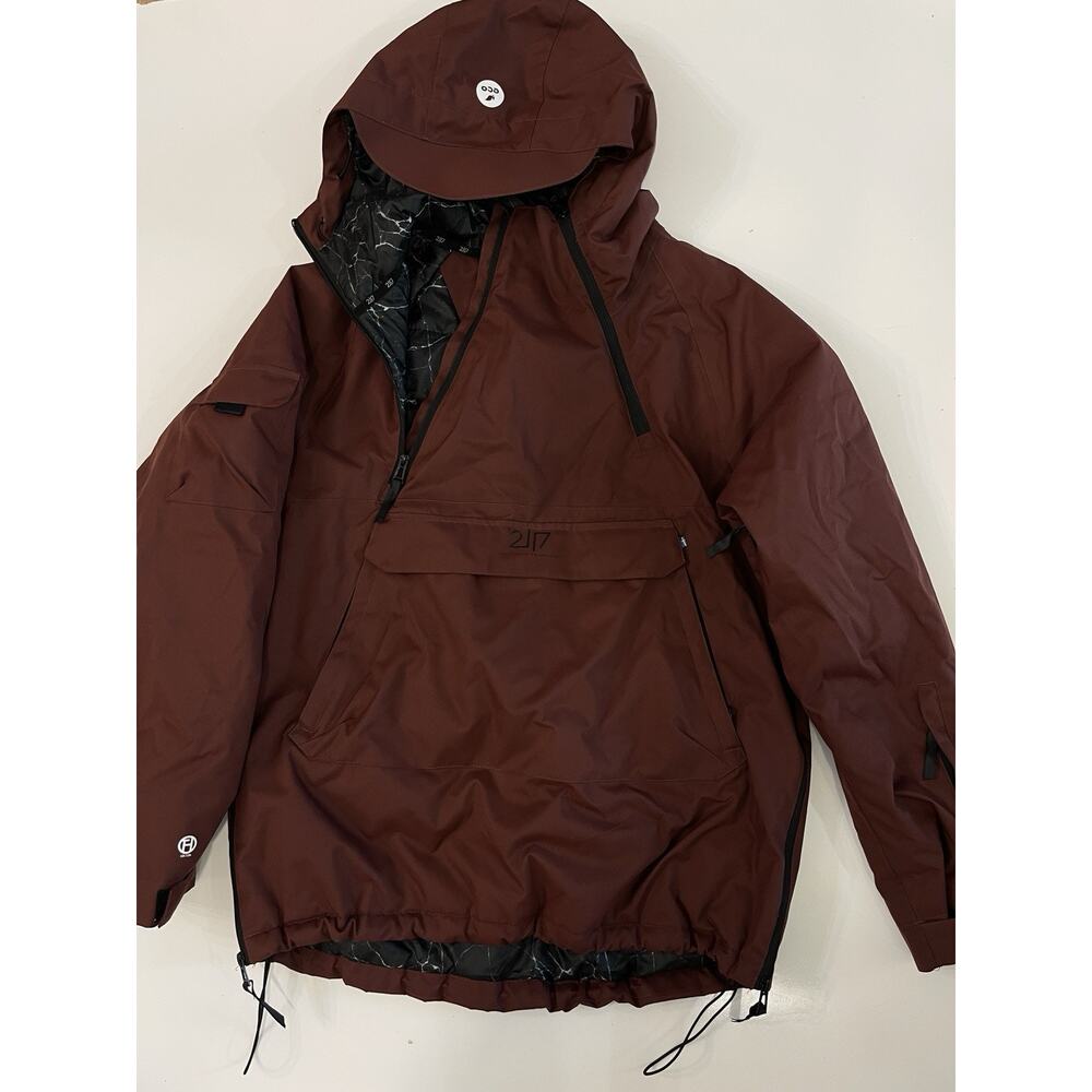 Men's Maroon Hooded Jacket